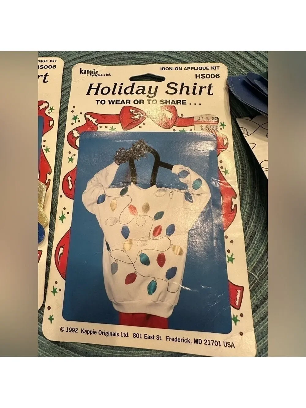 Ugly Holiday Sweatshirt - Make Your Own - Vintage but New - Iron-on Appliqué Kit